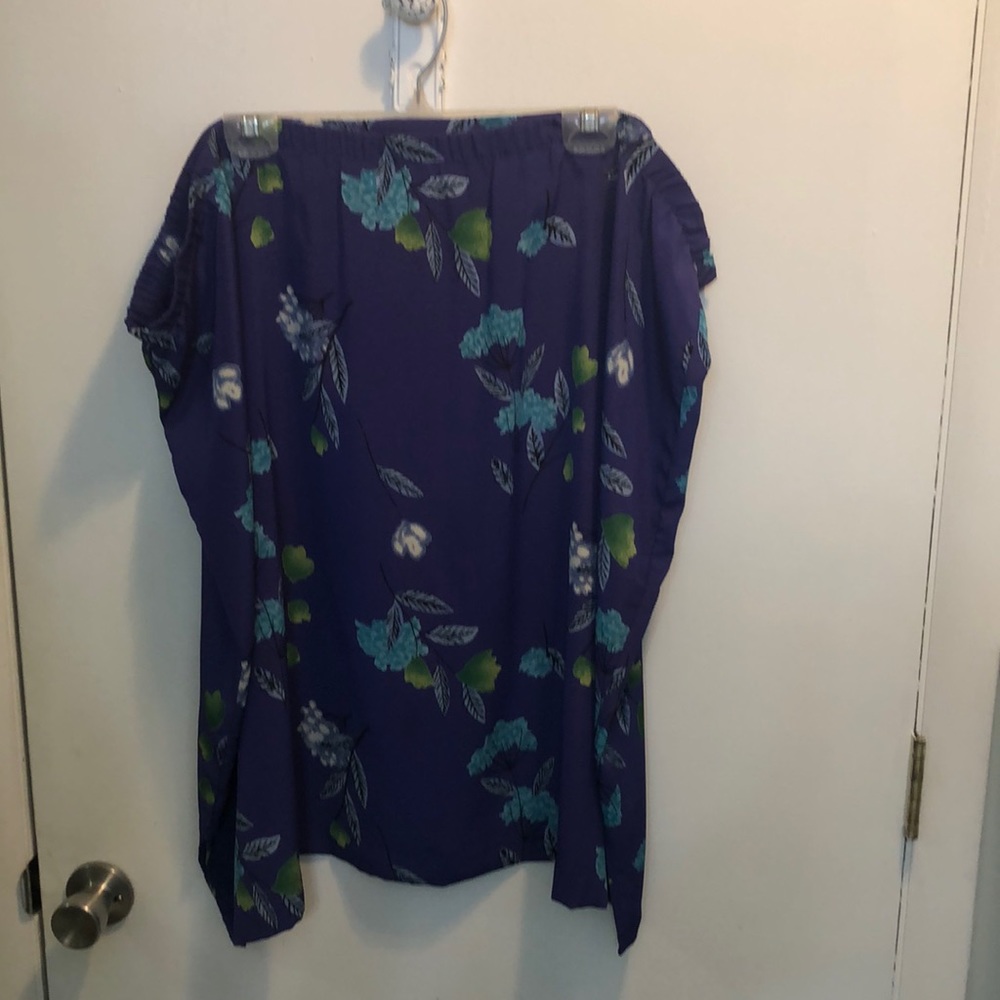 Blue floral skirt